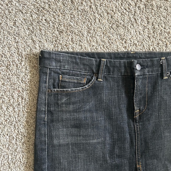 Citizens Of Humanity Dark Denim Skirt Sophia Knee Length Cotton Business Size 31 - Picture 2 of 9